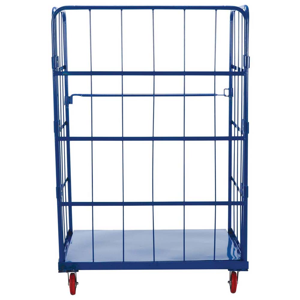 Vestil ROL-3143-1 Blue Nestable Roller Container 1 Shelf