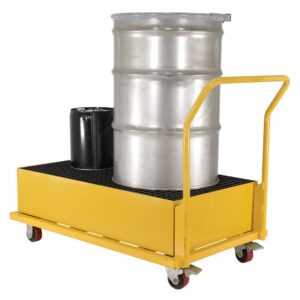 Vestil SRBC-YL-2 Yellow Spill Pallet-Vertical 1.2K 54 x 34 x 40