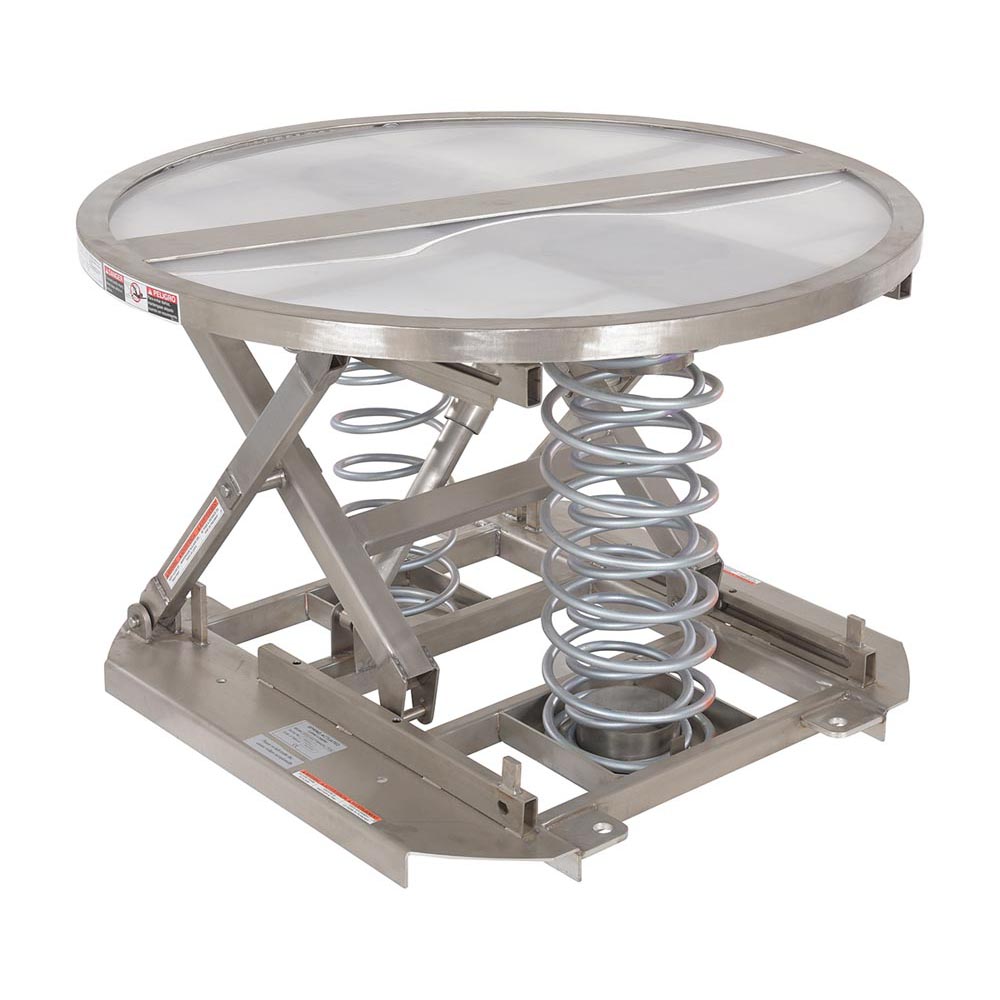 Vestil SST-45-PSS Spring Scissor Table Partial Stainless Steel 4,500