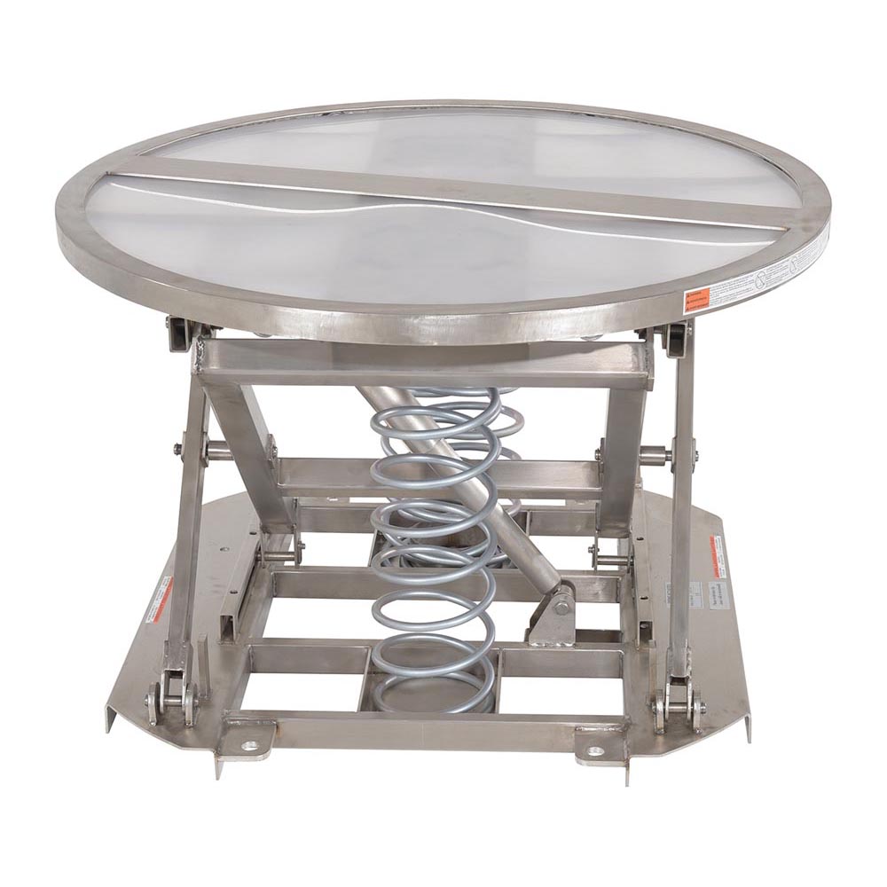 Vestil SST-45-PSS Spring Scissor Table Partial Stainless Steel 4,500