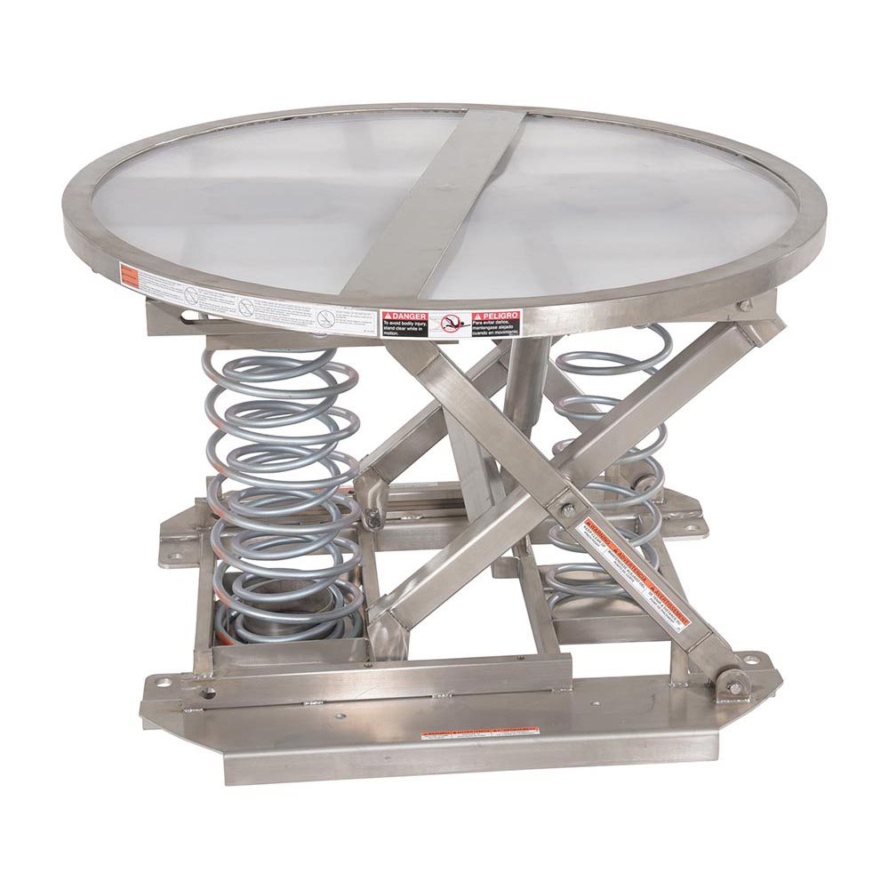 Vestil SST-45-PSS Spring Scissor Table Partial Stainless Steel 4,500