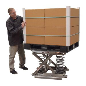 Vestil SST-45-PSS Spring Scissor Table Partial Stainless Steel 4,500