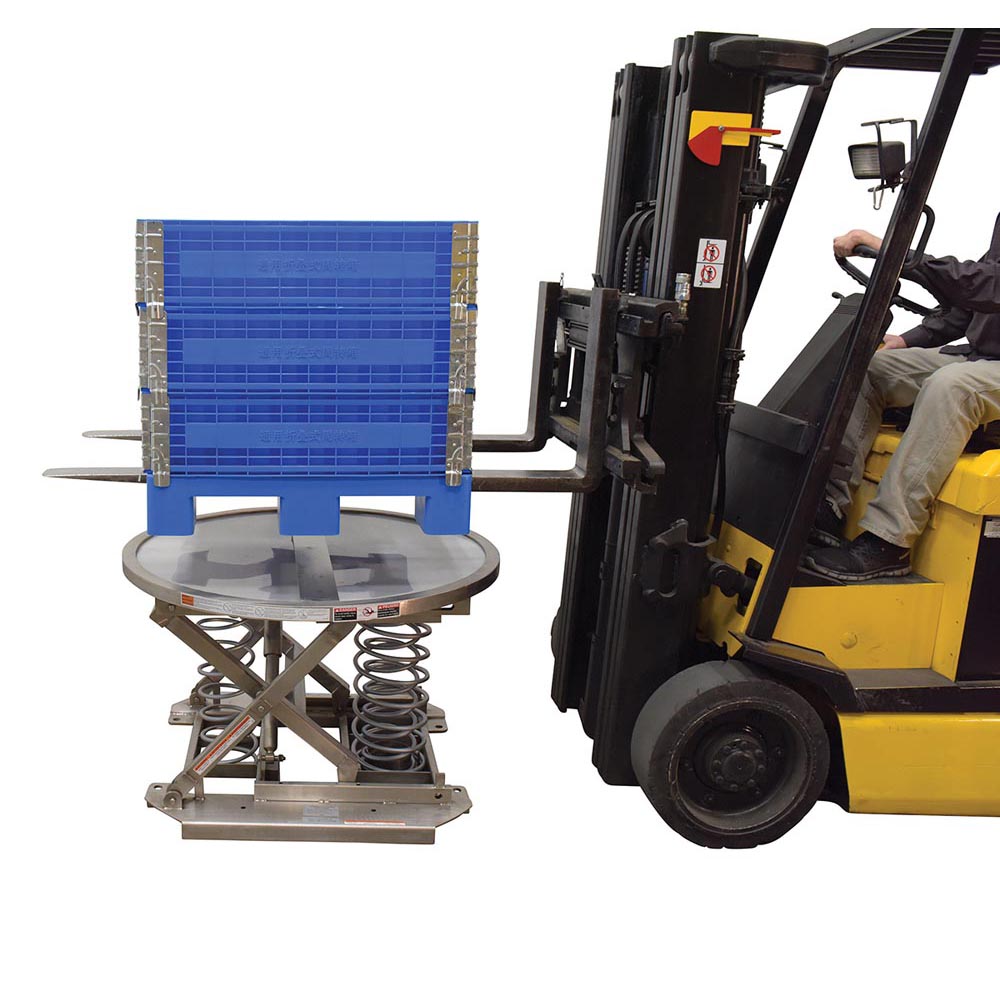 Vestil SST-45-PSS Spring Scissor Table Partial Stainless Steel 4,500