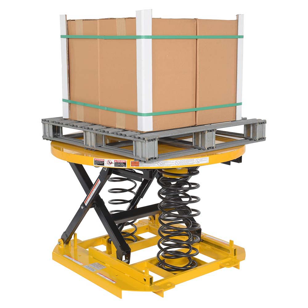 Vestil SST-45-ST Spring Scissor Table Solid Steel Top 4,500