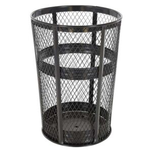 Vestil Trash Receptical Exp Metal Round 48 Gallon