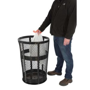 Vestil Trash Receptical Exp Metal Round 48 Gallon