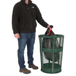 Vestil Trash Receptical Exp Metal Round 48 Gallon