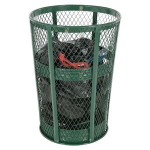 Vestil Trash Receptical Exp Metal Round 48 Gallon