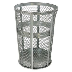 Vestil Trash Receptical Exp Metal Round 48 Gallon