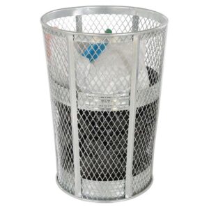 Vestil Trash Receptical Exp Metal Round 48 Gallon