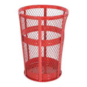 Vestil Trash Receptical Exp Metal Round 48 Gallon