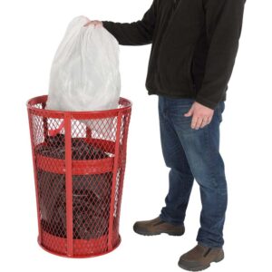 Vestil Trash Receptical Exp Metal Round 48 Gallon