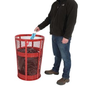 Vestil Trash Receptical Exp Metal Round 48 Gallon