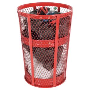 Vestil Trash Receptical Exp Metal Round 48 Gallon