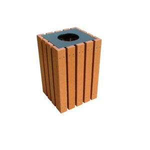 Vestil Trash Receptical Poly Square 22 Gallon