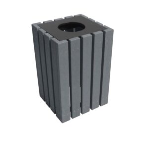 Vestil Trash Receptical Poly Square 22 Gallon