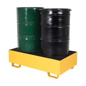 Vestil VSRB-YL-2 Yellow Drum Retention Basin 49 x 27 x 14
