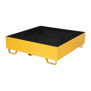 Vestil VSRB-YL-4 Yellow Drum Retention Basin 49 x 49 x 14