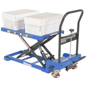 Vestil CART-400-LP-AS Steel Low Profile Scissor Lift Cart Auto Shift