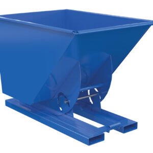 Vestil Steel Light Duty No Bump & Dump Hopper - Blue