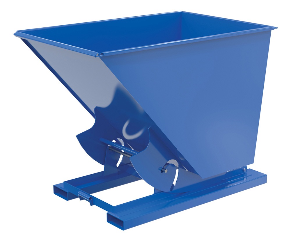 Vestil Steel Light Duty No Bump & Dump Hopper - Blue