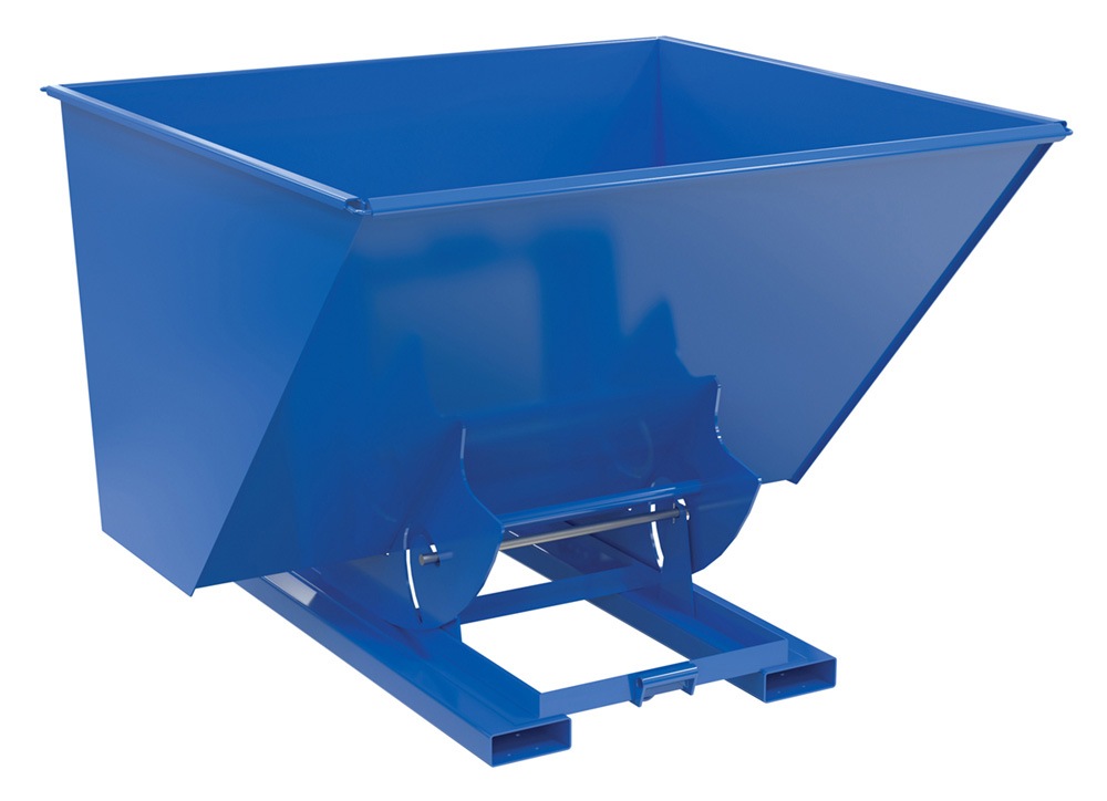 Vestil Steel Light Duty No Bump & Dump Hopper - Blue