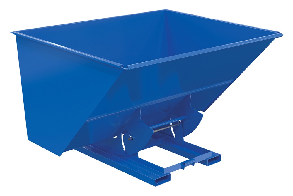 Vestil Steel Light Duty No Bump & Dump Hopper - Blue