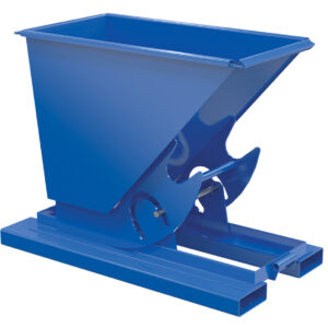 Vestil Steel Medium Duty No Bump & Dump Hopper - Blue