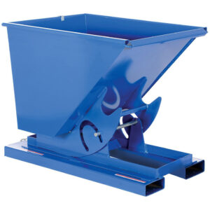 Vestil Steel Heavy Duty No Bump & Dump Hopper - Blue