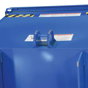 Vestil Steel Heavy Duty No Bump & Dump Hopper - Blue