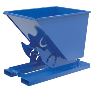 Vestil Steel Light Duty No Bump & Dump Hopper - Blue