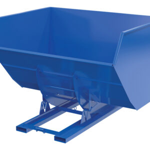 Vestil Steel Heavy Duty No Bump & Dump Hopper - Blue