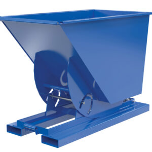 Vestil Steel Medium Duty No Bump & Dump Hopper - Blue