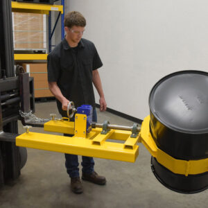 Vestil DCR-RAR-12 Steel Right Angle Yellow Drum Rotator