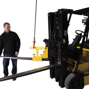 Vestil FORK-P Steel Fork Lifter - 400 Lb. Capacity - Yellow