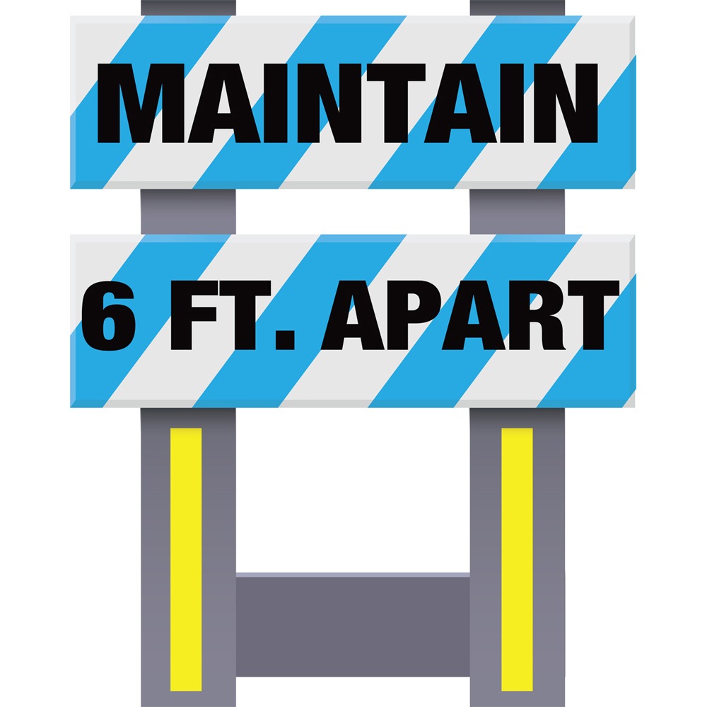 Vestil FSB-3832-BU-016 Corrugated Plastic Folding Safety Barricade