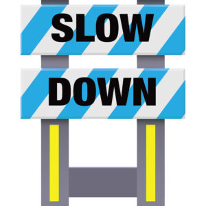 Vestil FSB-3832-BU-029 Corrugated Plastic Folding Safety Barricade