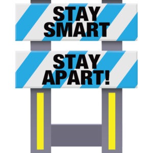 Vestil FSB-3832-BU-032 Corrugated Plastic Folding Safety Barricade