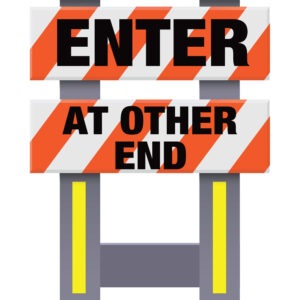 Vestil FSB-3832-OR-011 Corrugated Plastic Folding Safety Barricade