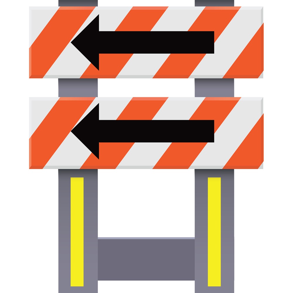 Vestil FSB-3832-OR-015 Corrugated Plastic Folding Safety Barricade