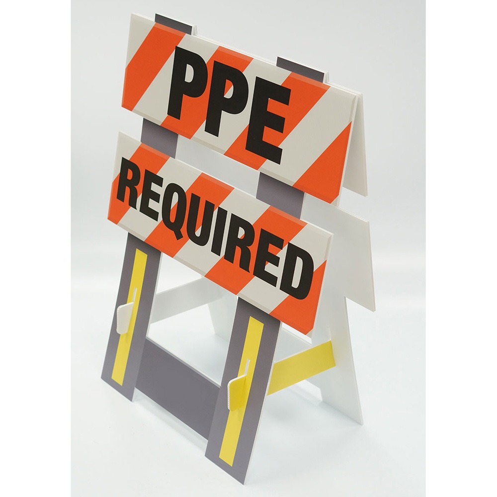 Vestil FSB-3832-OR-023 Corrugated Plastic Folding Safety Barricade