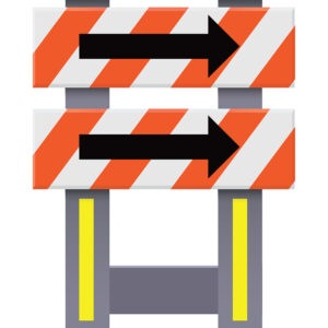 Vestil FSB-3832-OR-027 Corrugated Plastic Folding Safety Barricade