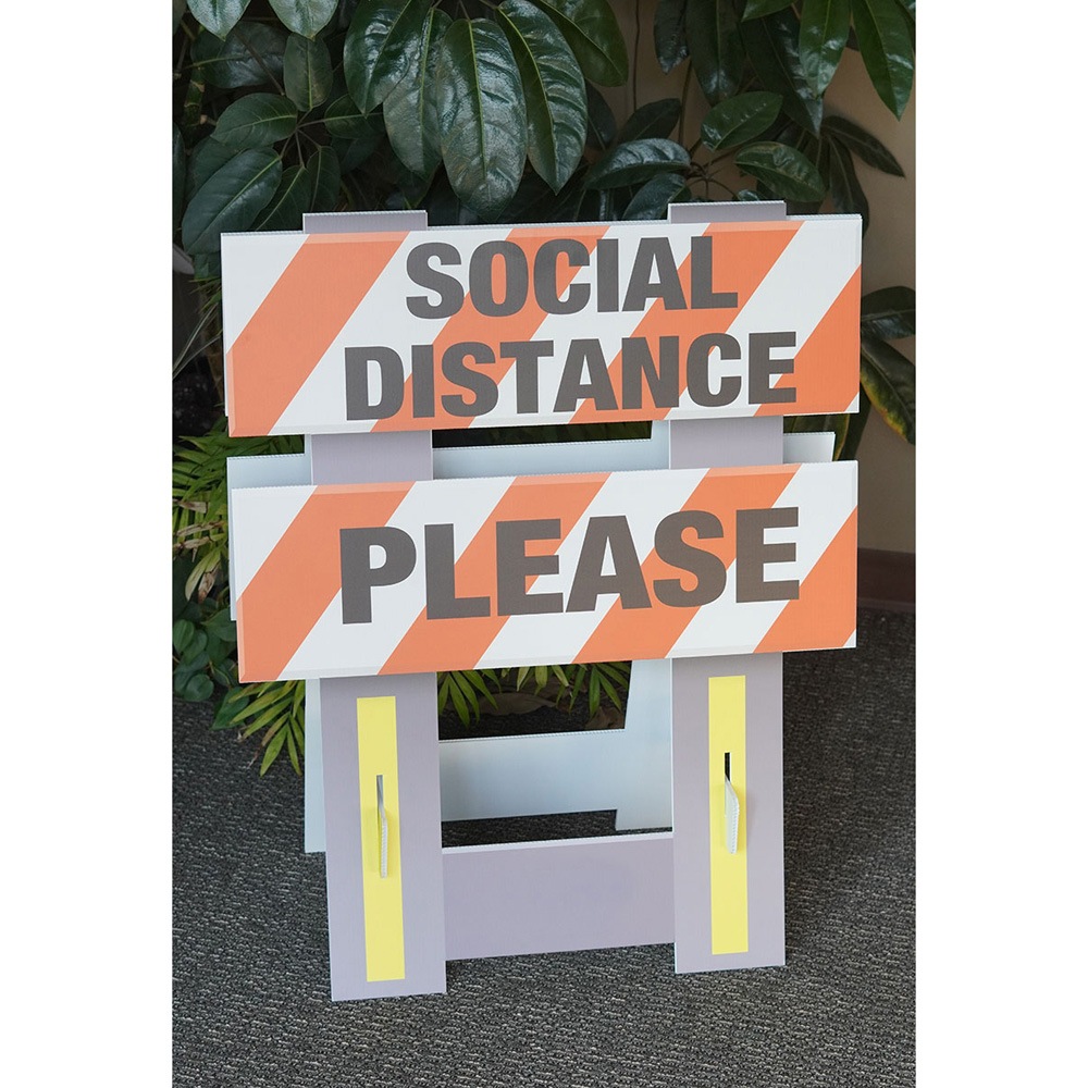 Vestil FSB-3832-OR-031 Corrugated Plastic Folding Safety Barricade