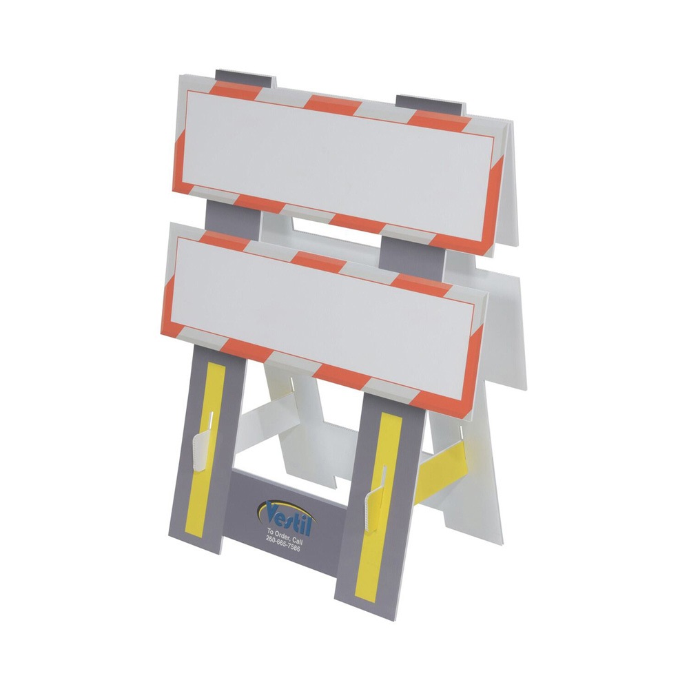 Vestil FSB-3832-OR-035 Corrugated Plastic Folding Safety Barricade