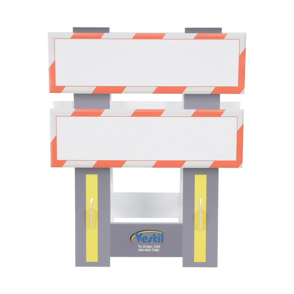 Vestil FSB-3832-OR-035 Corrugated Plastic Folding Safety Barricade