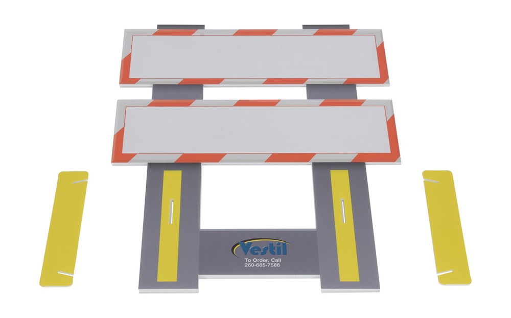 Vestil FSB-3832-OR-035 Corrugated Plastic Folding Safety Barricade