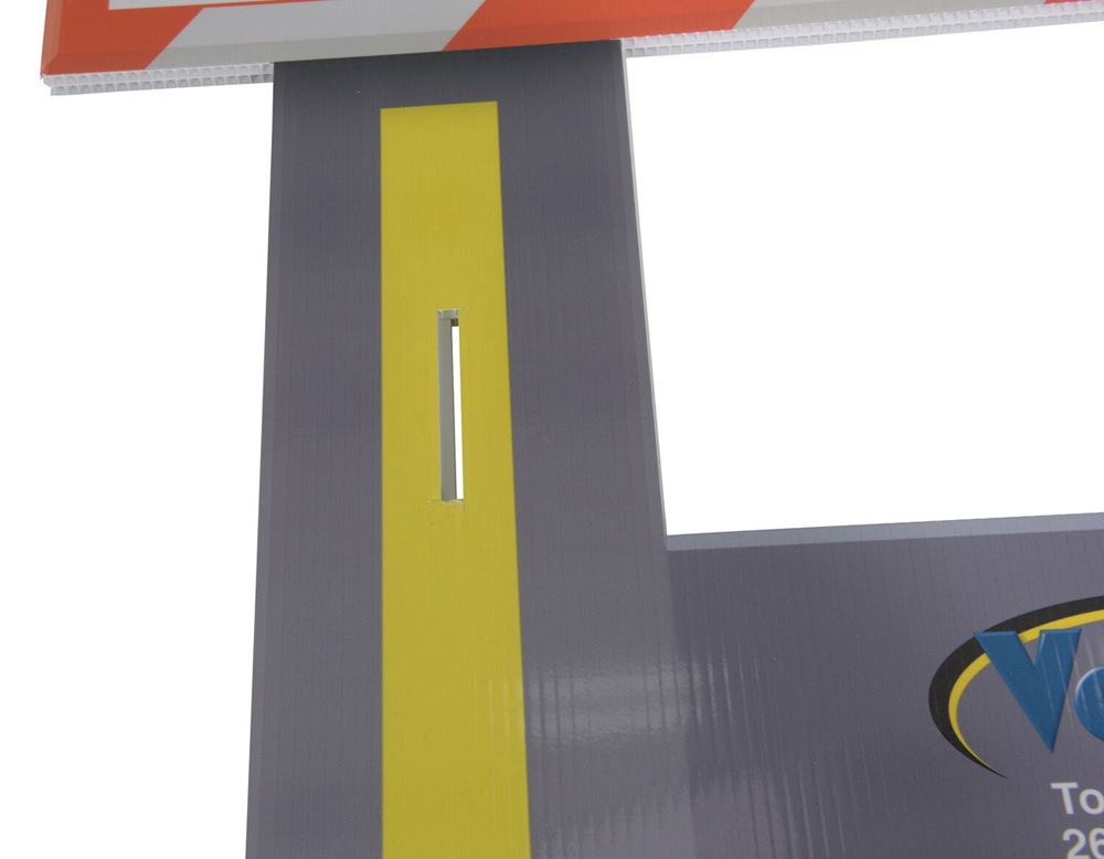 Vestil FSB-3832-OR-035 Corrugated Plastic Folding Safety Barricade