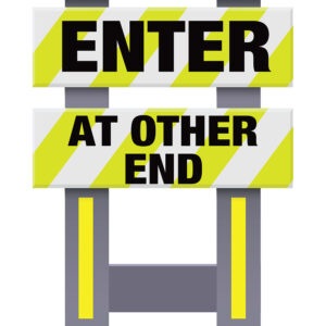 Vestil FSB-3832-VYL-011 Corrugated Plastic Folding Safety Barricade