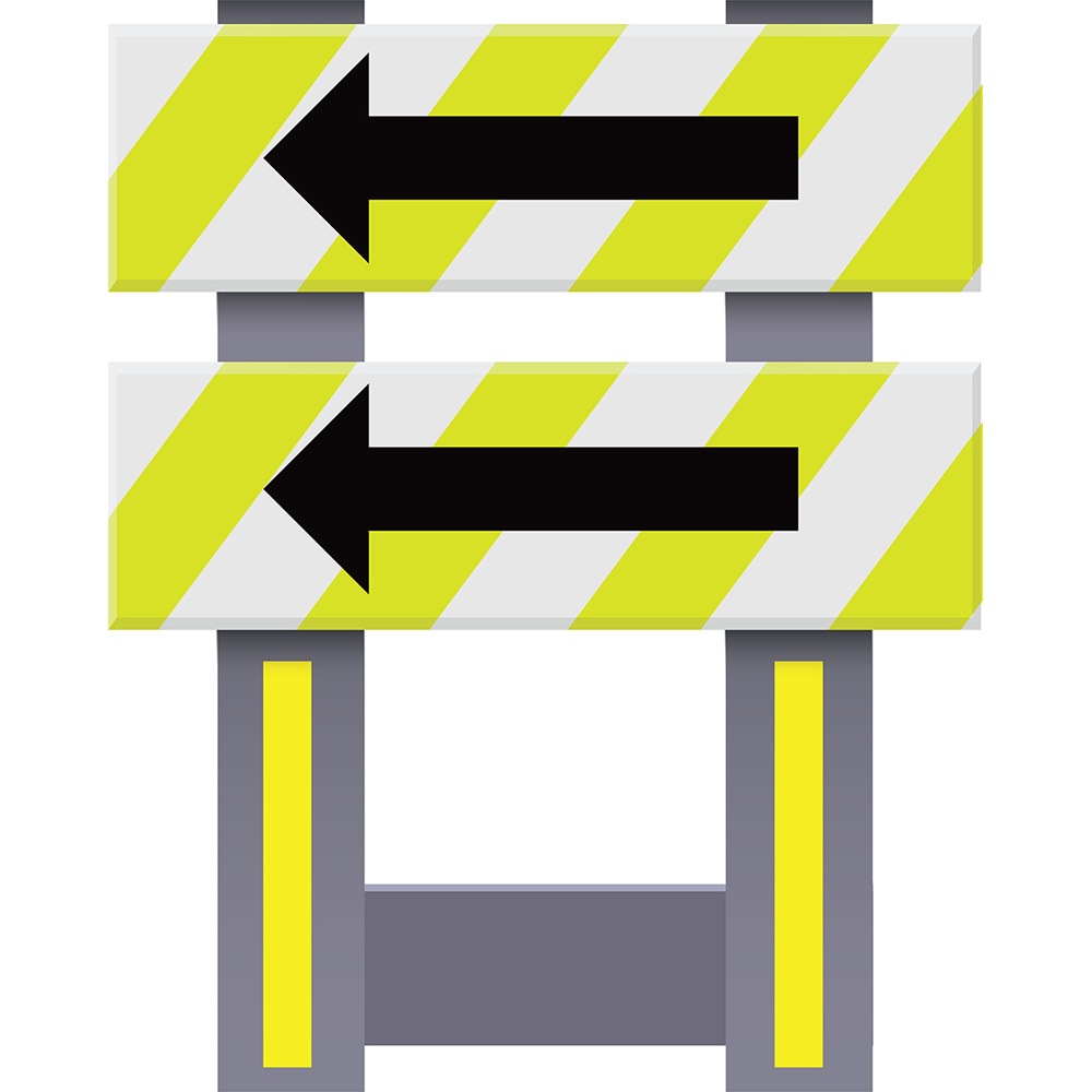 Vestil FSB-3832-VYL-015 Corrugated Plastic Folding Safety Barricade