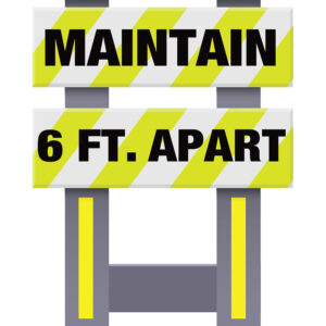 Vestil FSB-3832-VYL-016 Corrugated Plastic Folding Safety Barricade